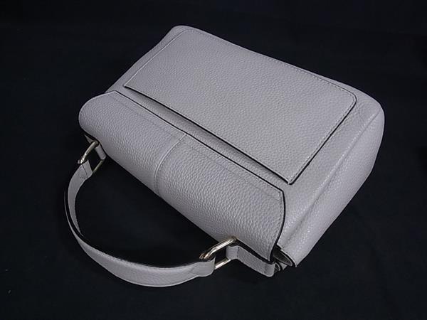 FURLA フルラ ハンドバッグ ダフネ グレージュ レザー レディース 2WAY ゴールド金具 超美品