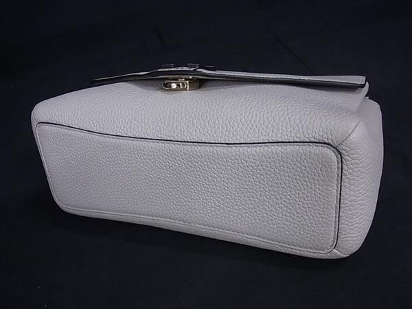 FURLA フルラ ハンドバッグ ダフネ グレージュ レザー レディース 2WAY ゴールド金具 超美品