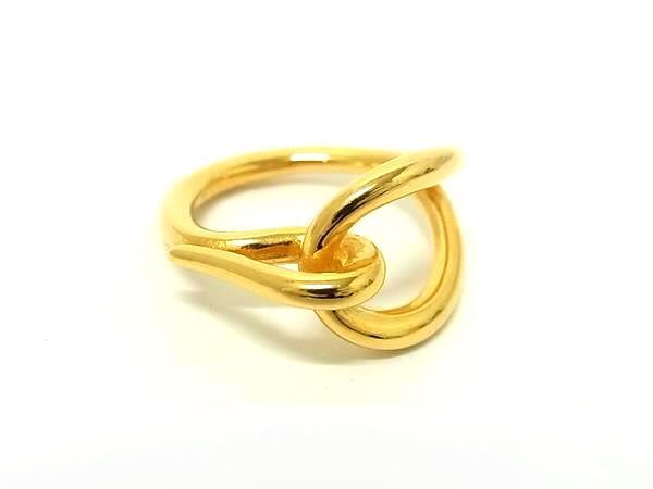 HERMES エルメス スカーフリング ジャンボ ゴールド メタル レディース 超美品