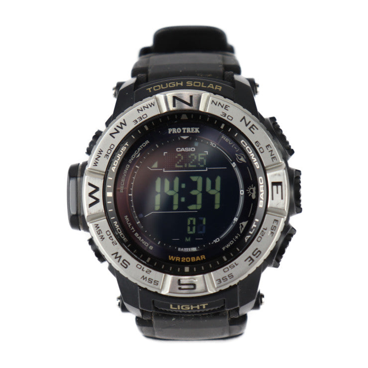 CASIO カシオ PRO TREK プロ トレック 腕時計 PRW-3510-1JF ステンレススチール 樹脂系 シルバー ブラック タフソーラー 電波