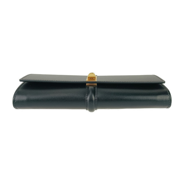 新古未使用展示品 CELINE セリーヌ ラージウォレット 16 セーズ 長財布 10M033CQ7.38NO ブラック カーフスキン レディース ゴールド金具 ターンロック