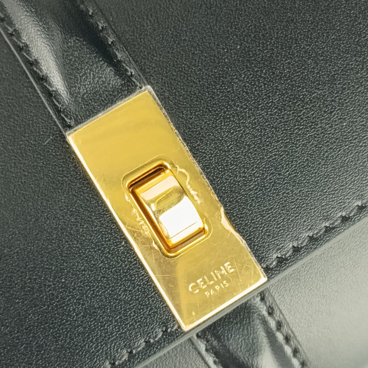 新古未使用展示品 CELINE セリーヌ ラージウォレット 16 セーズ 長財布 10M033CQ7.38NO ブラック カーフスキン レディース ゴールド金具 ターンロック