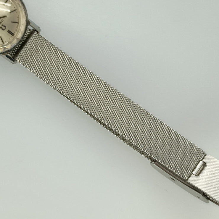 OMEGA DE VILLE watch 531.007 silver stainless steel ladies three-hand hand-wound cut glass vintage 1960s