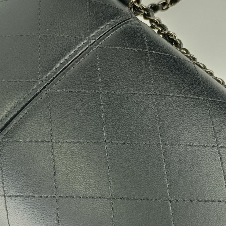 CHANEL シャネル ショルダーバッグ チェーン フォン ホルダー A94471 ブラック シルバー金具 ラムスキン レディース フォンケース ポシェット ココマーク マトラッセ