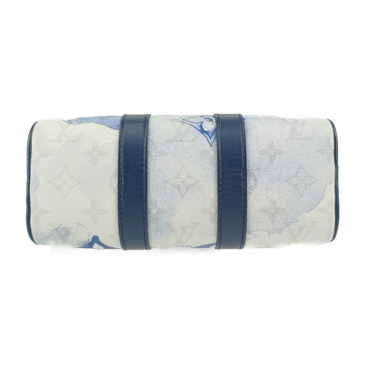 超美品 LOUIS VUITTON ルイ ヴィトン ハンドバッグ ウォーターカラー モノグラム キーポルXS M45761 ブルー系 ホワイト系 シルバー金具 PVC レザー レディース 2WAY ショルダーバッグ