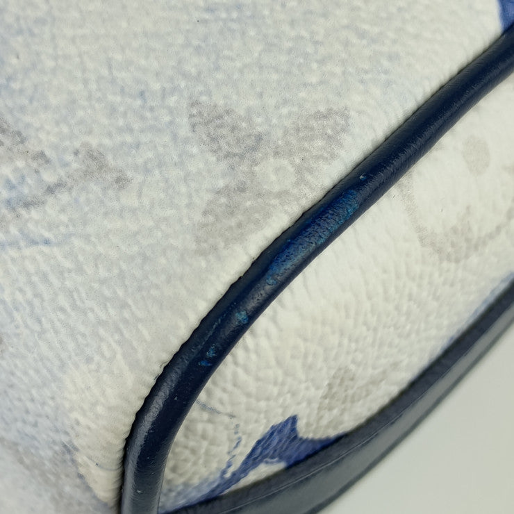 超美品 LOUIS VUITTON ルイ ヴィトン ハンドバッグ ウォーターカラー モノグラム キーポルXS M45761 ブルー系 ホワイト系 シルバー金具 PVC レザー レディース 2WAY ショルダーバッグ