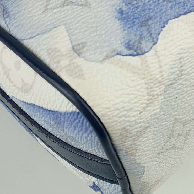 超美品 LOUIS VUITTON ルイ ヴィトン ハンドバッグ ウォーターカラー モノグラム キーポルXS M45761 ブルー系 ホワイト系 シルバー金具 PVC レザー レディース 2WAY ショルダーバッグ