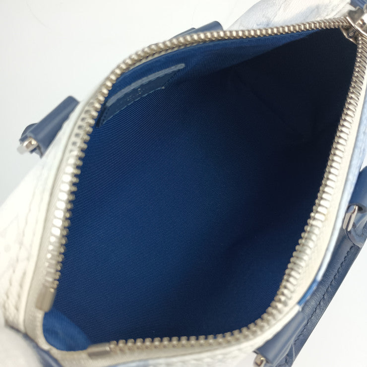 超美品 LOUIS VUITTON ルイ ヴィトン ハンドバッグ ウォーターカラー モノグラム キーポルXS M45761 ブルー系 ホワイト系 シルバー金具 PVC レザー レディース 2WAY ショルダーバッグ