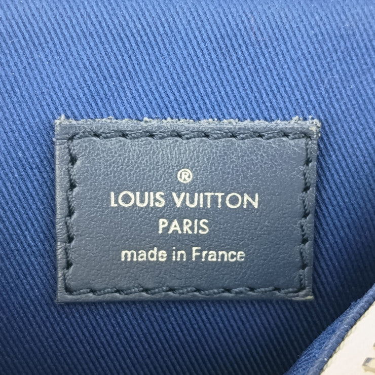 超美品 LOUIS VUITTON ルイ ヴィトン ハンドバッグ ウォーターカラー モノグラム キーポルXS M45761 ブルー系 ホワイト系 シルバー金具 PVC レザー レディース 2WAY ショルダーバッグ