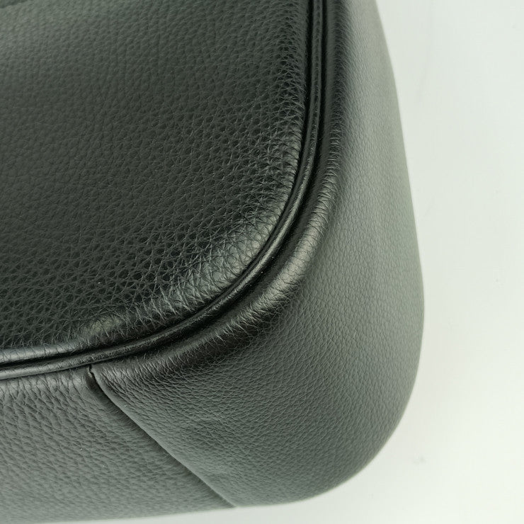 超美品 COACH コーチ ハンドバッグ Teri Hobo テリ ホーボー CJ517 ブラック ゴールド金具 レザー レディース 2WAY ショルダーバッグ