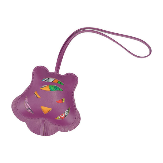 New, unused, display item, HERMES Hermes bag charm, petit H Charm Tigre, Petit H H Charm "Tiger H" - Purple, Anjou Milo, Unisex