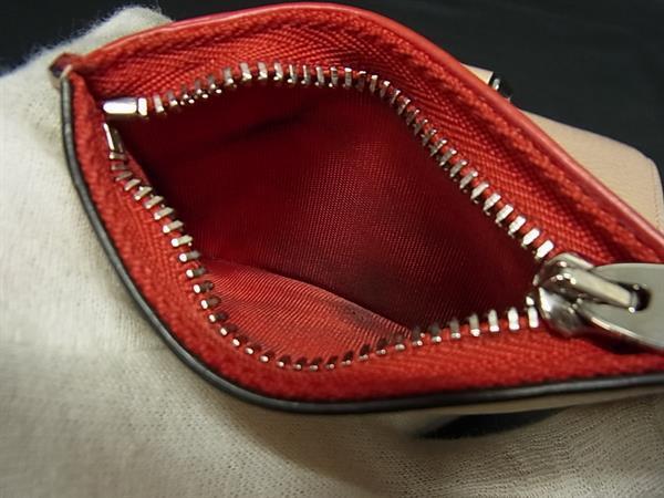 Christian Louboutin クリスチャンルブタン 三つ折り財布 ルビルゥ・コンパクトウォレット - ベージュ系 レザー レディース シルバー金具