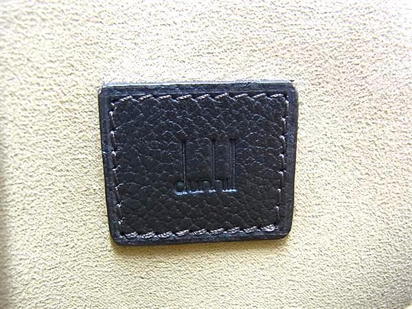 美品 dunhill ダンヒル クラッチバッグ D-EIGHT ディーエイト - ダークブラウン PVC レザー メンズ セカンドバッグ ゴールド金具