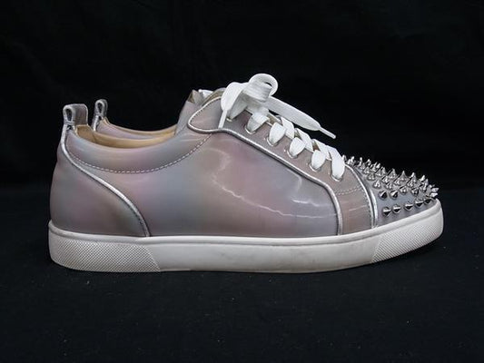 Christian Louboutin クリスチャンルブタン スニーカー ルイス ジュニア スパイク オルラト - グレー系 マルチカラー ナイロン系 ラバー レザー メンズ ローカット スパイクスタッズ 参考サイズ27cm