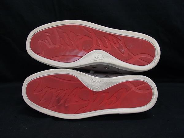 Christian Louboutin クリスチャンルブタン スニーカー ルイス ジュニア スパイク オルラト - グレー系 マルチカラー ナイロン系 ラバー レザー メンズ ローカット スパイクスタッズ 参考サイズ27cm