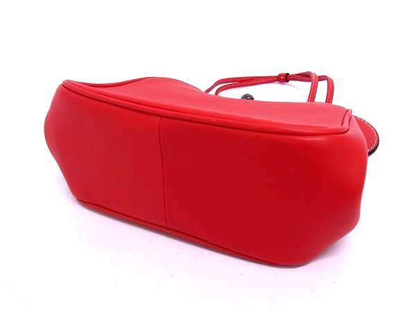 美品 COACH コーチ ハンドバッグ ディズニー コラボ がま口型 2WAYバッグ 37980 レッド レザー レディース ショルダーバッグ