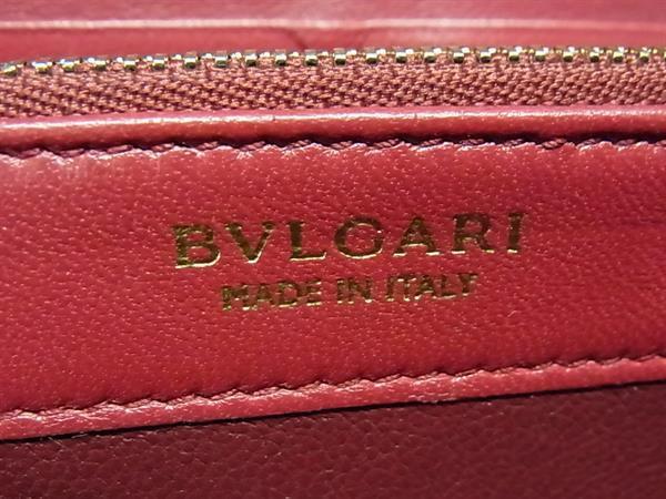 BVLGARI ブルガリ 長財布 ブルガリ・ブルガリ ジップウォレット 283756 ベージュ系 グレインカーフレザー レディース ゴールド金具