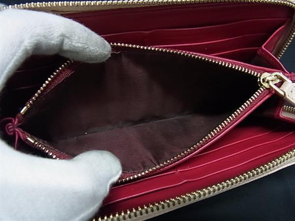 BVLGARI ブルガリ 長財布 ブルガリ・ブルガリ ジップウォレット 283756 ベージュ系 グレインカーフレザー レディース ゴールド金具