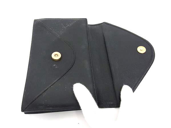 GIANNI VERSACE ジャンニ ヴェルサーチ 財布 フラップウォレット - ブラック レザー ユニセックス ゴールド金具