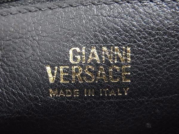 GIANNI VERSACE ジャンニ ヴェルサーチ 財布 フラップウォレット - ブラック レザー ユニセックス ゴールド金具