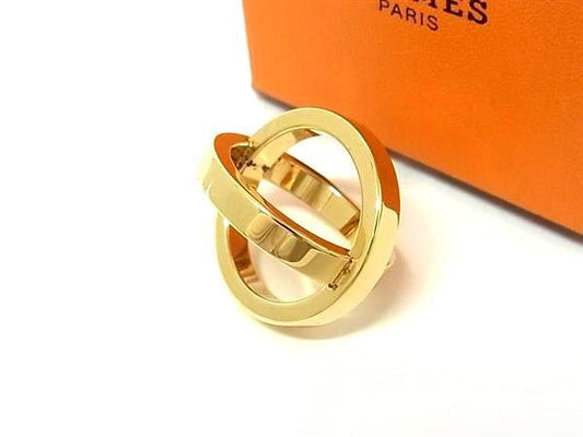 美品 HERMES エルメス スカーフリング コスモス - ゴールド メタル レディース