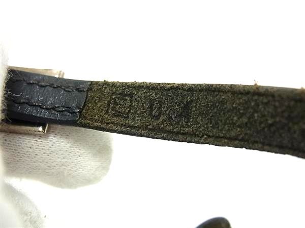 HERMES エルメス ブレスレット アピ3 - ブラック レザー ユニセックス シルバー金具