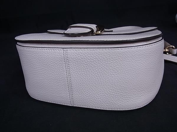 超美品 COACH コーチ ハンドバッグ クリオ ショルダーバッグ 23 C5686 ホワイト系 レザー レディース 2WAY ゴールド金具