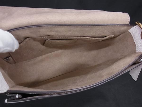 超美品 COACH コーチ ハンドバッグ クリオ ショルダーバッグ 23 C5686 ホワイト系 レザー レディース 2WAY ゴールド金具