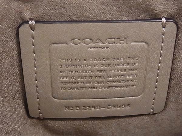 超美品 COACH コーチ ハンドバッグ クリオ ショルダーバッグ 23 C5686 ホワイト系 レザー レディース 2WAY ゴールド金具
