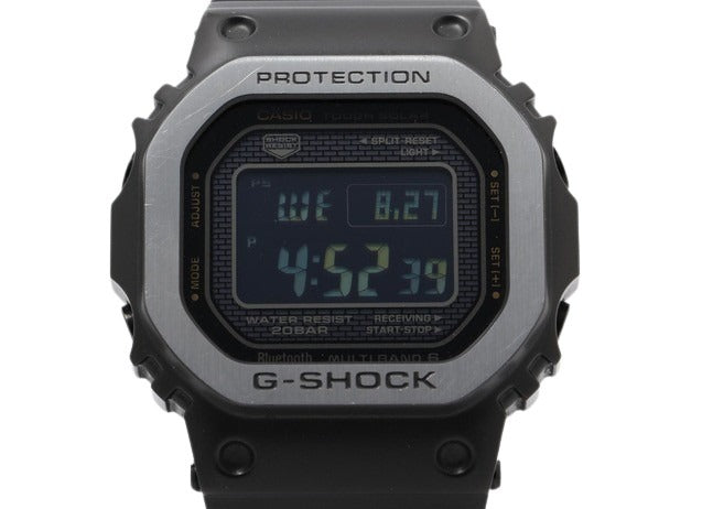 CASIO カシオ 腕時計 G-SHOCK フルメタル GMW-B5000 ブラック シルバー デジタル文字盤 ステンレス メンズ 電波ソーラー