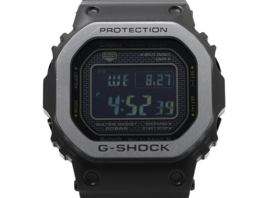 CASIO カシオ 腕時計 G-SHOCK フルメタル GMW-B5000 ブラック シルバー デジタル文字盤 ステンレス メンズ 電波ソーラー