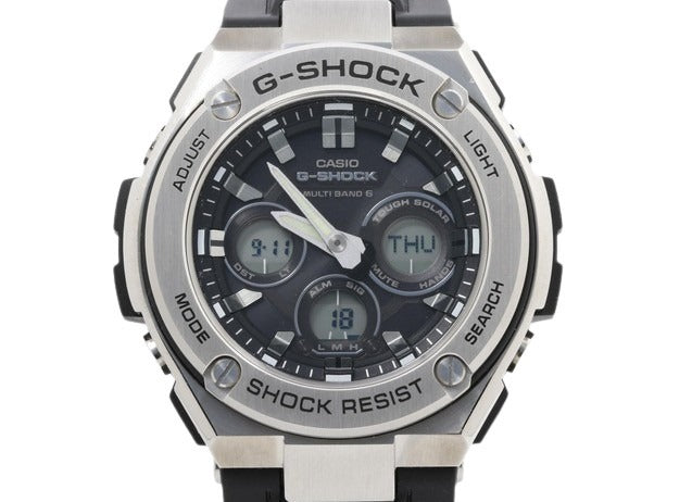CASIO カシオ 腕時計 G-SHOCK Gスチール GST-W310-1AJF シルバー ブラック 樹脂 / ステンレス メンズ 電波ソーラー アナデジ