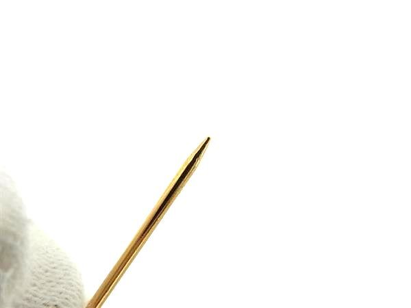 ChristianDior クリスチャンディオール ブローチ ゴールド メタル リーフモチーフ 超美品