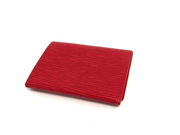 LOUIS VUITTON ルイヴィトン カードケース アンヴェロップ カルト ドゥ ヴィジット M5658E ルージュ(レッド系) エピ レディース 超美品