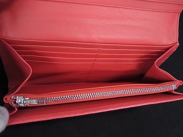 LOEWE ロエベ 財布 リピートアナグラム 107.55. ピンク系 パテントレザー レディース 二つ折り 長財布 美品