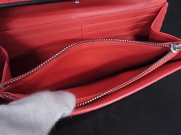 LOEWE ロエベ 財布 リピートアナグラム 107.55. ピンク系 パテントレザー レディース 二つ折り 長財布 美品