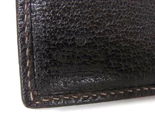 GUCCI グッチ 財布 アビー 141412 ブラウン GGキャンバス レザー レディース 二つ折り 長財布 ゴールド金具