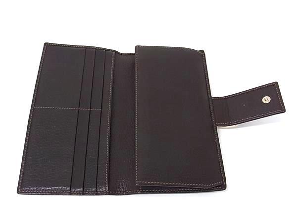 GUCCI グッチ 財布 アビー 141412 ブラウン GGキャンバス レザー レディース 二つ折り 長財布 ゴールド金具