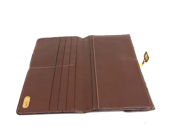 GUCCI グッチ 財布 オールドグッチ 035 001 0091 ブラウン オーストリッチ ユニセックス ロゴクリップ 二つ折り 長財布 ゴールド金具