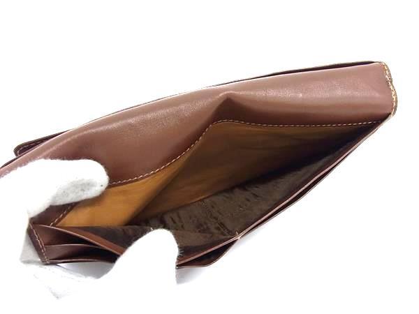 GUCCI グッチ 財布 オールドグッチ 035 001 0091 ブラウン オーストリッチ ユニセックス ロゴクリップ 二つ折り 長財布 ゴールド金具