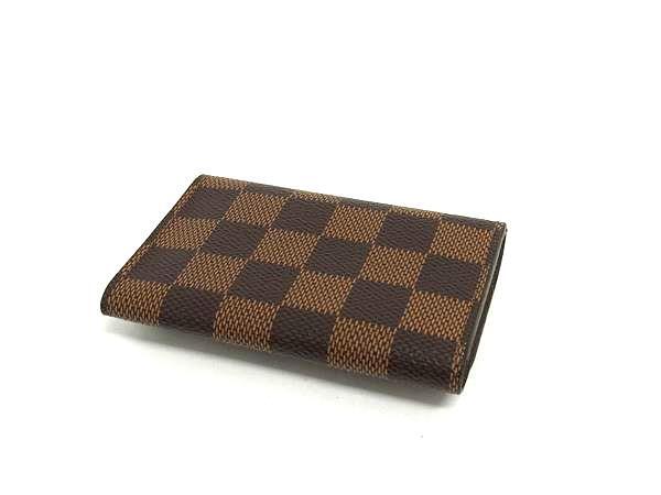 LOUIS VUITTON ルイヴィトン キーケース ダミエ ミュルティクレ6 N62630 エベヌ（ブラウン） PVC×レザー ユニセックス ゴールド金具 美品