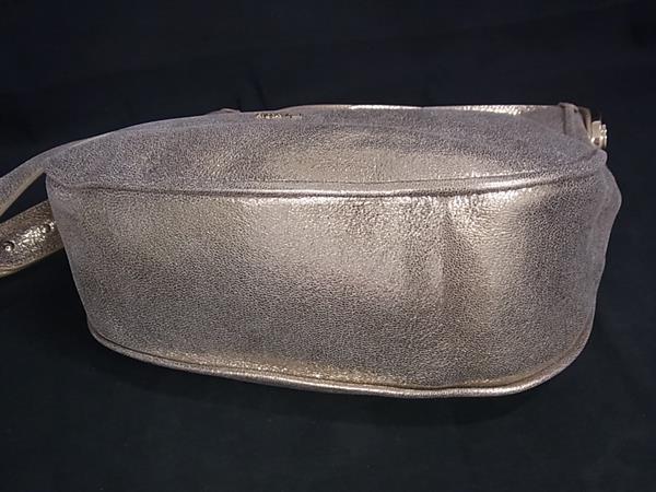FURLA フルラ ハンドバッグ ホーボーバッグ ゴールド系 レザー レディース 2WAY 美品