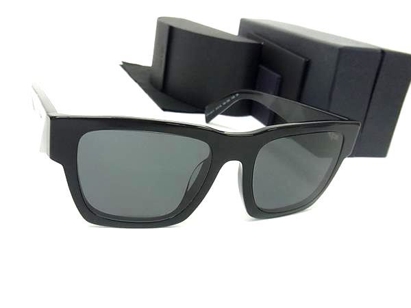 PRADA プラダ サングラス SPR A06F ブラック クリアグレー プラスチック ユニセックス 美品