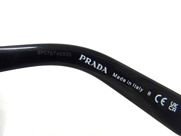 PRADA プラダ サングラス SPR A06F ブラック クリアグレー プラスチック ユニセックス 美品