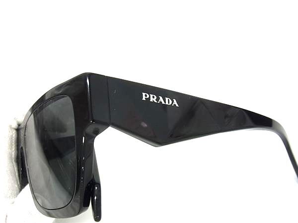 PRADA プラダ サングラス SPR A06F ブラック クリアグレー プラスチック ユニセックス 美品