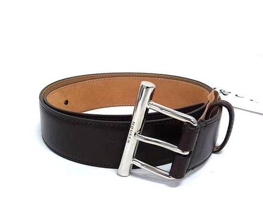 ALEXANDER McQUEEN アレキサンダー マックイーン ベルト 805205 ブラウン レザー ユニセックス シルバー金具 美品