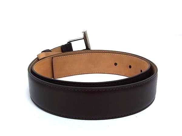 ALEXANDER McQUEEN アレキサンダー マックイーン ベルト 805205 ブラウン レザー ユニセックス シルバー金具 美品