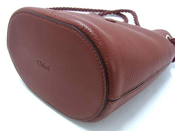 Chloe クロエ ショルダーバッグ KEY キー バケットバッグ スモール ブラウン レザー レディース 美品