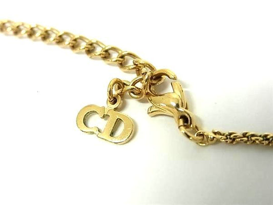 Christian Dior クリスチャンディオール ネックレス ゴールド メタル レディース フェイクパール