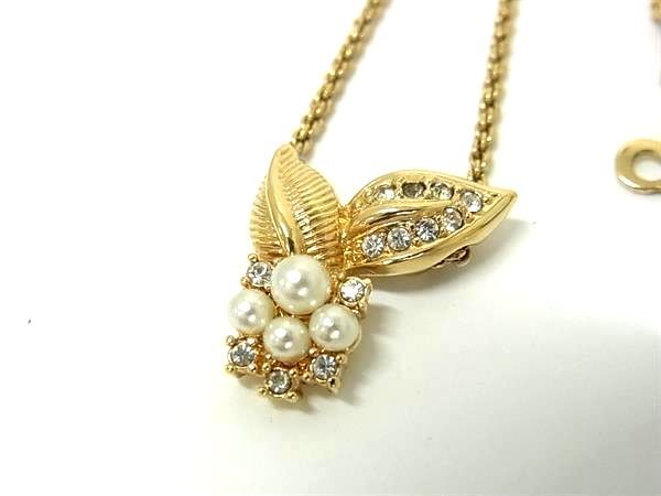 Christian Dior クリスチャンディオール ネックレス ゴールド メタル レディース フェイクパール